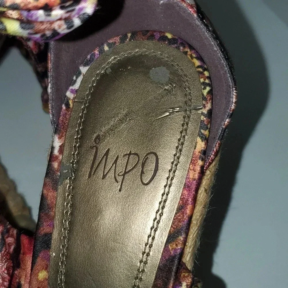Impo Tipsy Wedge Strap Up Espadrilles Size 10M
